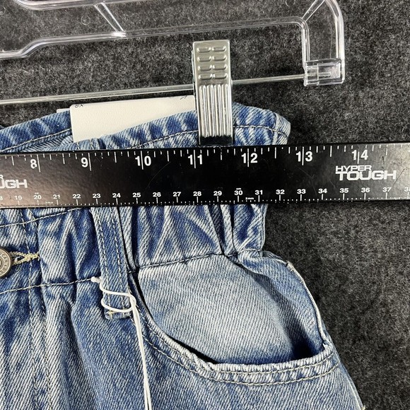 KanCan Jeans Women’s XS Blue High Rise Cuffed Paper Bag Mom Relaxed Fit - Picture 10 of 15